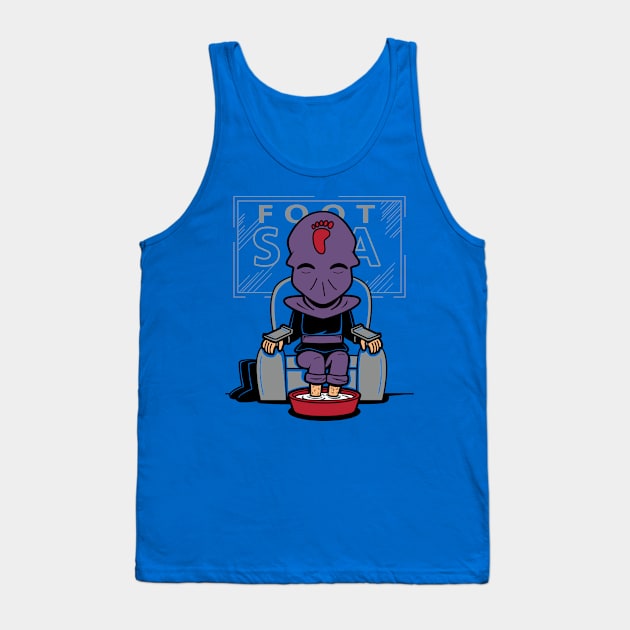 Foot Soldier Spa Funny Kawaii Relaxation Villain Cartoon Tank Top by BoggsNicolas